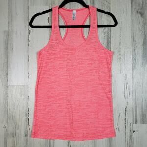 NWOT Over The Limit Apparel Neon Pink Racerback Tank Top Women's Size Small